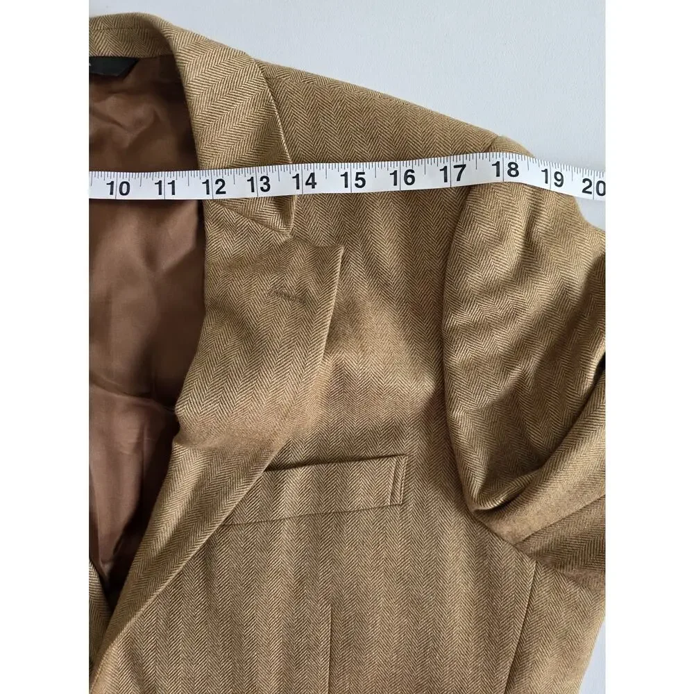 John W Nordstrom Signature 100% Cashmere Sport Coat Blazer Loro Piana Camel 40R